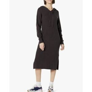 The Drop women's Hoodie Midi Dress M Brown Casual Staple Cozy Everyday